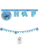 Stitch "Happy Birthday" Die-Cut Paper Banner, 160cm
