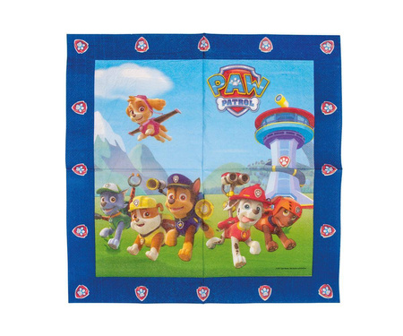 PSI patrol napkins, blue, 33x33cm, 20 pcs / op.