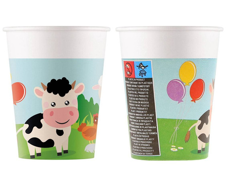 Paper cups Animal farm 200ml, 8 pcs.