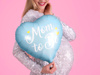 Foil balloon mom to be, 35cm, blue