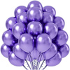 Latex balloons chrome purple, 30cm, 50 pcs