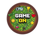 Package plates pixels Game on, 18 cm, 6 pcs