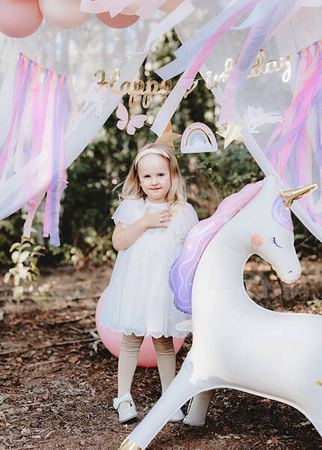 Standing Foil Balloon, Horse, Unicorn, 95x86 cm