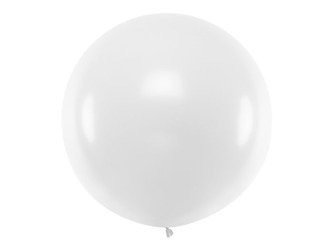 Balon lateksowy Gigant, Biały, Pastel White, 1m, 1 szt.