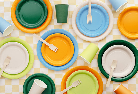 Paper plates Round Beige Desert Sand 23cm 6 pcs