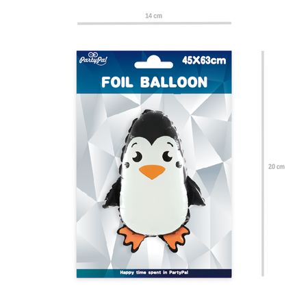 Balon foliowy pingwin, 45 x 63 cm