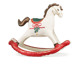 Foil Balloon Rocking Horse Christmas Mix 118x104 cm