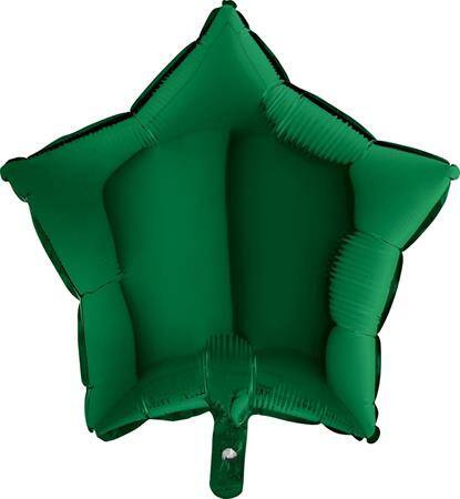 Foil balloon - Dark Green star 46 cm Grabo