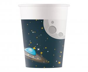 Paper cups, Multicolor, Space, 200ml, 8 pcs.