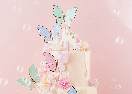 Geburtstags Kerze Einhorn Farbmix 9 cm