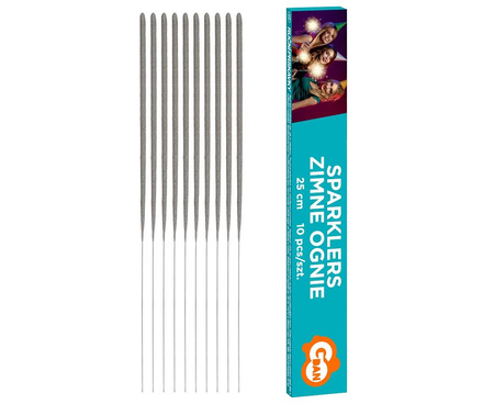 Kaltes Feuer, 25 cm, 10 Stück.