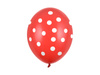 Balloons red white dots 30cm (1 op. / 6 pcs.)