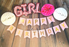 Geburtstagsgirlande, Happy Birthday, Banner, XXL , 20cm, Rosa