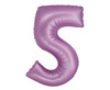 Number 5 foil balloon, violet, matte Smart, 76cm