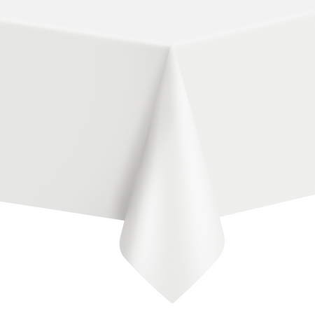 White foil tablecloth 274 x 137 cm