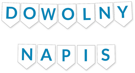 Personalisiertes Banner mit Flaggen, dein Schriftzug, Blau