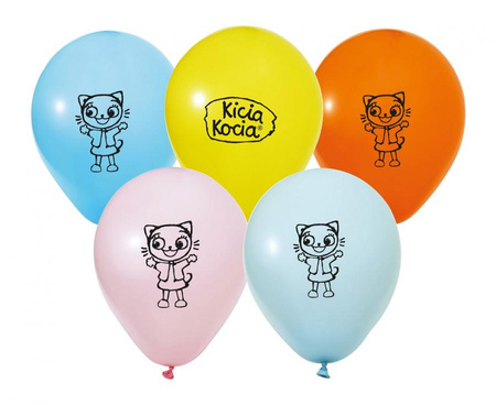 Latex-Ballons Kicia Kocia 12" – 30 cm, 5 Stück, Bunt