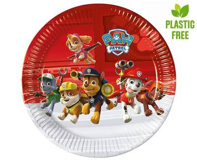 Paw Patrol Pappteller 23cm, 8 Stück.