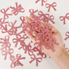 Paper confetti pink bows 50 pcs
