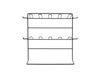Stojak Ekspozytor Metalowy  Czarny 43x21x41 cm