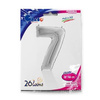 The foil balloon numeral 7, silverware, 66 cm Grabo