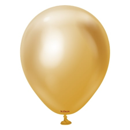 Latex Balloons Mirror Gold, 13cm, 100 pcs.