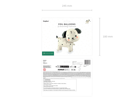 Walking Dog Foil Balloon beige 70x59cm