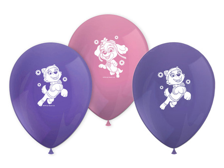 Balony lateksowe Psi Patrol Skye i Everest, 8szt