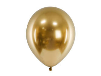 ChromeGlänzende Latexballons, , Gold, 30cm, 10 Stück.