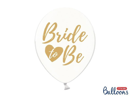 Balony 30cm, Bride to be, Crystal Clear Przeźroczyste (1 op. / 50 szt.)