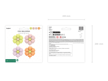 Foil Balloons for Garlands – Daisies, Diameter 65 cm, Color Mix (4 pcs)