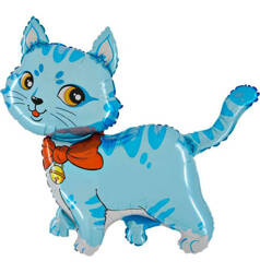 Foil balloon blue kitten 86cm