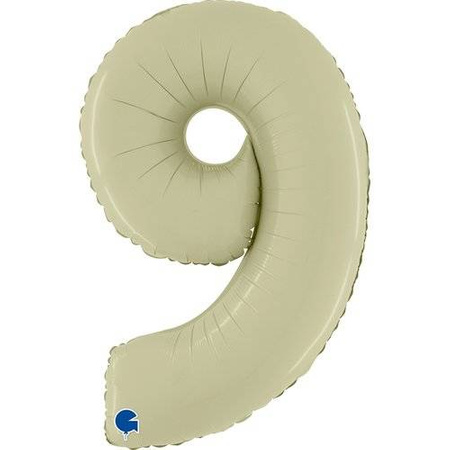 Foil Balloon Number 9, Satin Olive, 66 cm Grabo