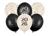 Balony Strong Happy New Year 2026 Pastel Mix 30cm 6 szt