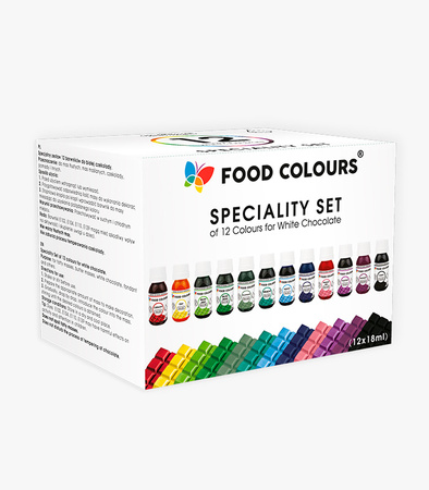 Zestaw 12 Emulsji do Białej Czekolady OS-LC-12-SET 12 x 18ml Barwniki Olejowe do Mas Tłustych