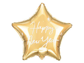 Balon foliowy Gwiazdka Happy New Year, 47x50 cm