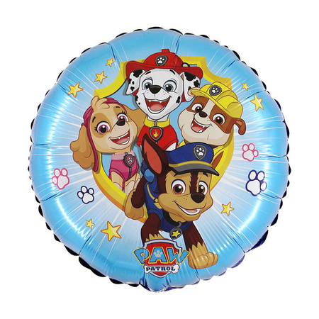 Foil balloon PSI patrol round blue 46 cm