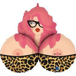 Foil balloon Mrs. Bust Cicoline breast, 89cm
