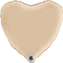 Foil Balloon - Satin cream heart 46 cm, Grabo