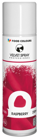 Zamsz w Sprayu Velvet Spray 250ml Malinowy Raspberry - Barwnik Spożywczy do Tortów i Deserów