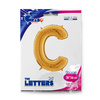 Foil balloon letter C, 66cm, gold