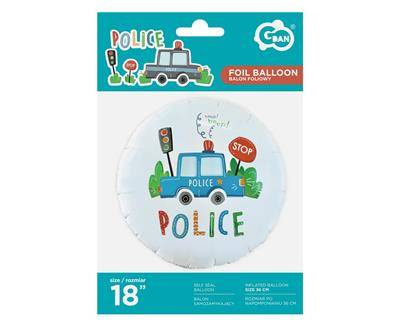 Balon Foliowy Police, policja - 45 cm