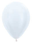 Sempertex Latex Balloons, Pearl White, 30cm, 12pcs
