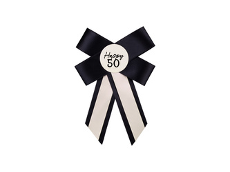 50th Birthday Corsage – Cream and Black