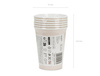 Paper cups Beige Desert Sand 250ml 6 pcs