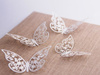 White paper decorations Butterflies, 6.5 x 4cm, 10 pcs.