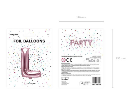 Foil balloons. Write a hundred years, Rose Gold Pink gold, 35cm