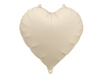Herzförmiger Folienballon, Hellbeige, 45 cm