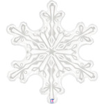 Foil balloon 38'' Snowflake transparent foil