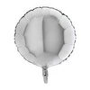 Balon foliowy, okrągły, srebrny, 46 cm, Grabo